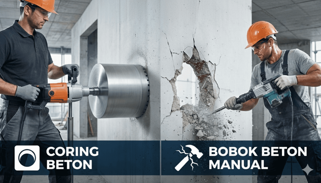 jasa coring beton vs bobok manual
